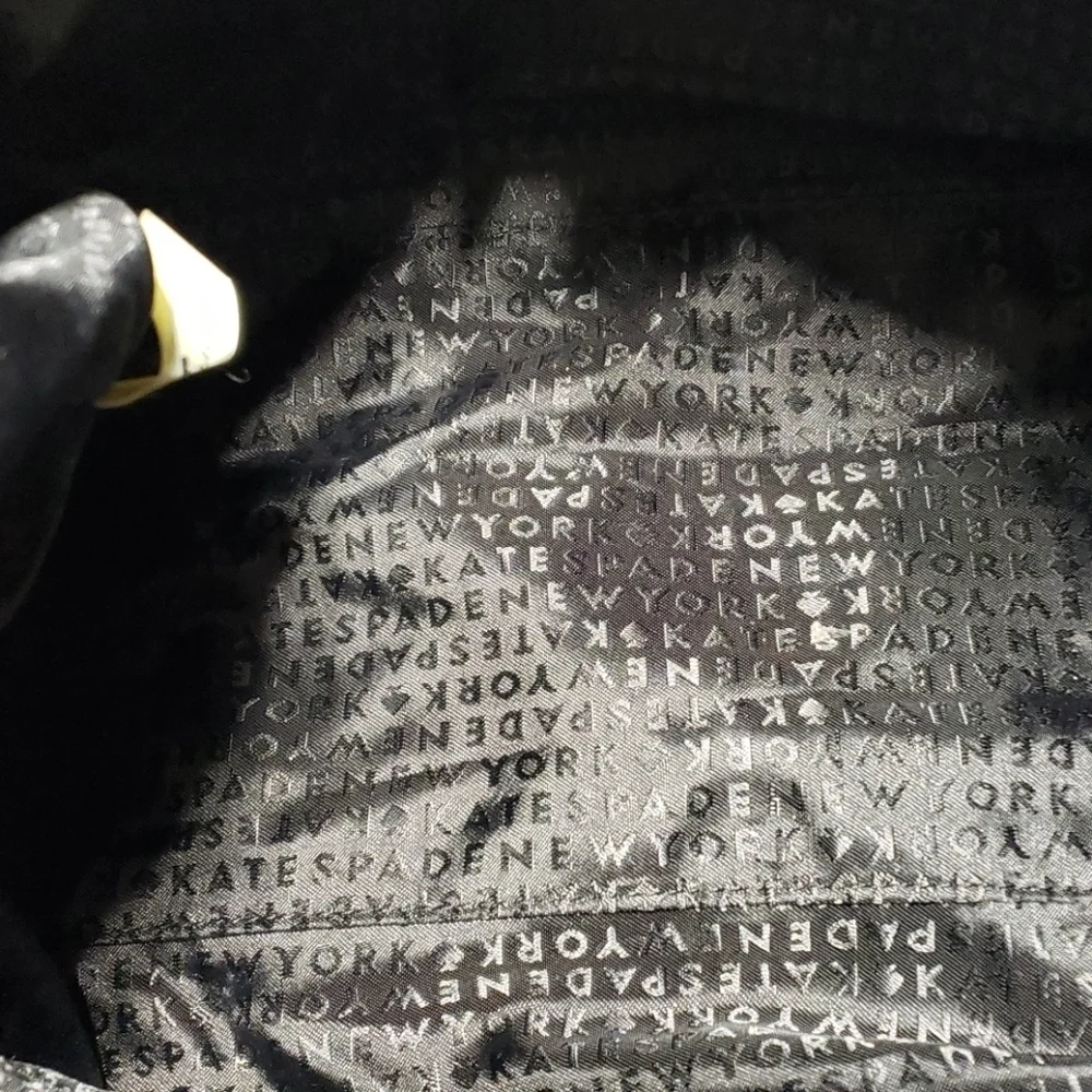 Kate spade black pebbled leather gold chain bag